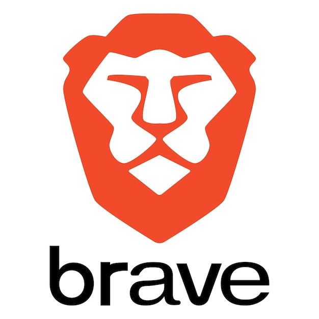 Символ логотипа brave browser выделен на белом фоне значок программы интернет-серфинга