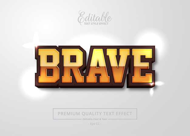 Brave editable text style effect