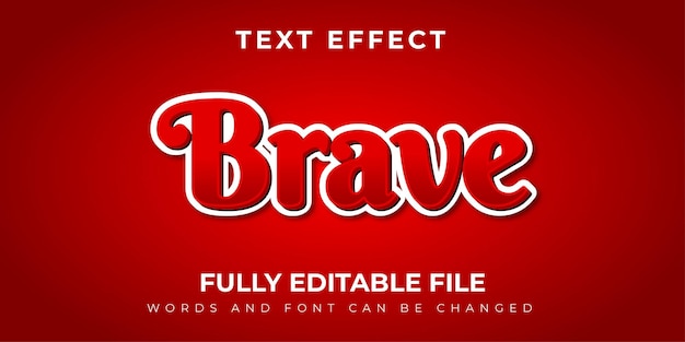Brave Text Effect Rood ontwerp