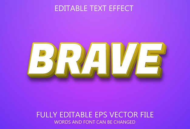 Brave text effect