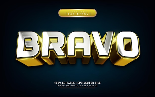 Bravo 3d style text effect