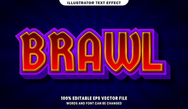 Brawl bewerkbaar tekststijleffect