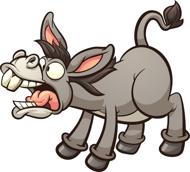 Braying donkey