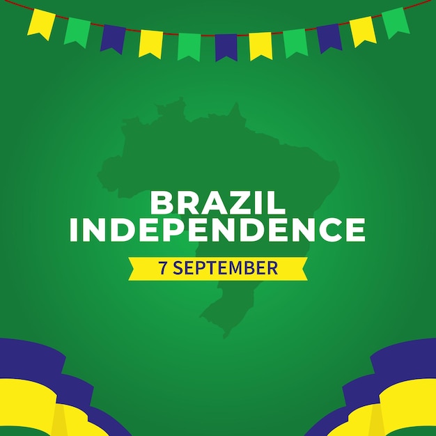 Brasile 7 settembre independence day design background vector illustration