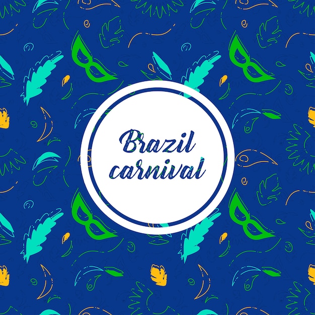 Vector brazil carnival celebration pattern