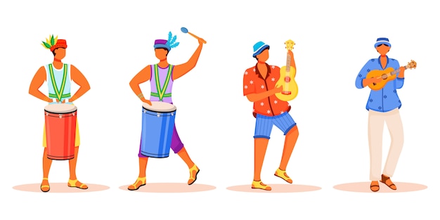 Brazil carnival musicians set