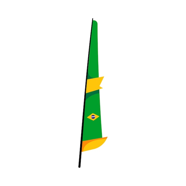 Brazil element independence day illustration design vector