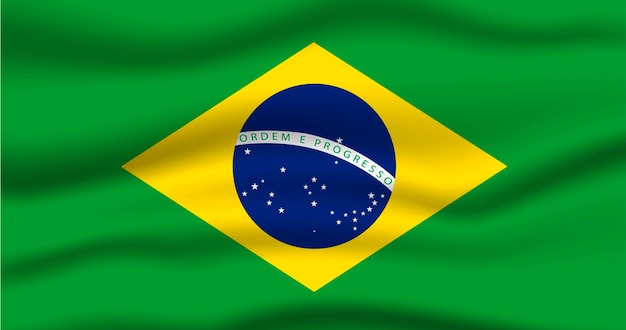 Brazil flag 3D png vector