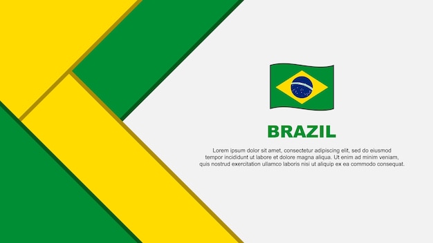 Brazil Flag Abstract Background Design Template Brazil Independence Day Banner Cartoon Vector Illustration Brazil Background