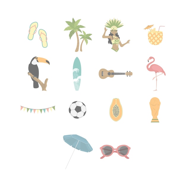 Brazil Illustration Set