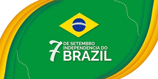 Vector brazil indepence dey social media poster design