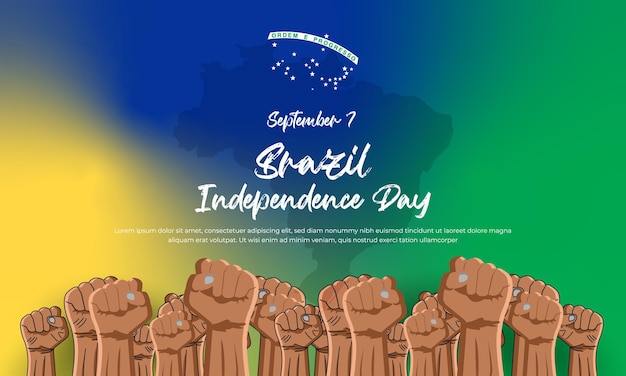 브라질 독립 기념일 7 de setembro 배경 디자인 서식 파일