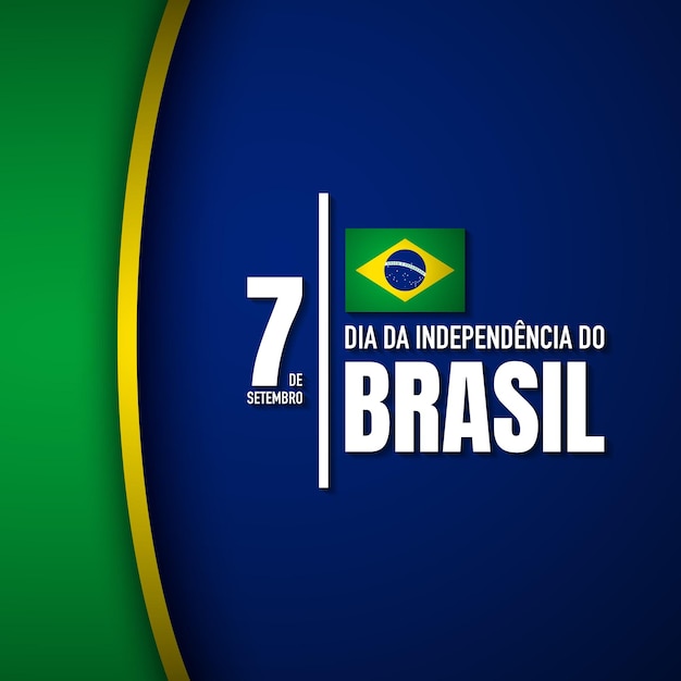 브라질 독립기념일 배경 디자인 템플릿
