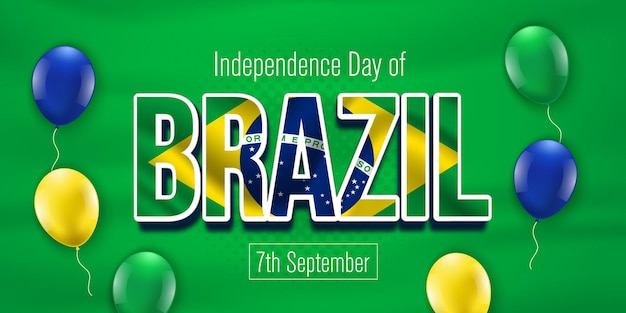 Vector brazil independence day greetings