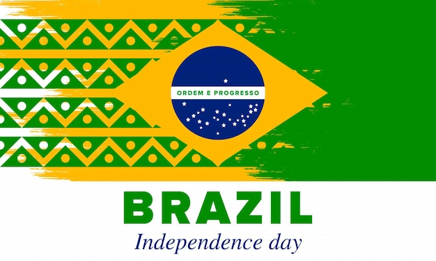 Vector brazil independence day national holiday freedom day brazil flag patriotic brazilian vector art