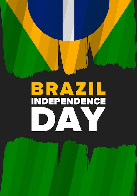 Brazil Independence Day National holiday Freedom day September 7 Brazil flag Vector poster