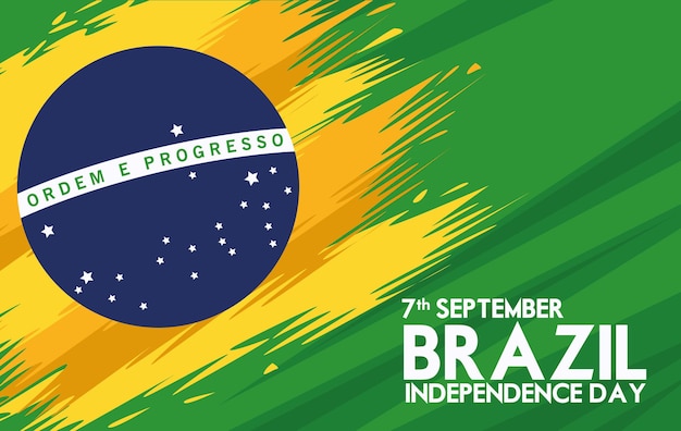 Vector brazil independence flag