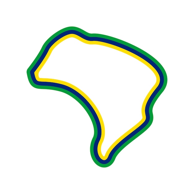 Vector brazil map icon vector illustration design