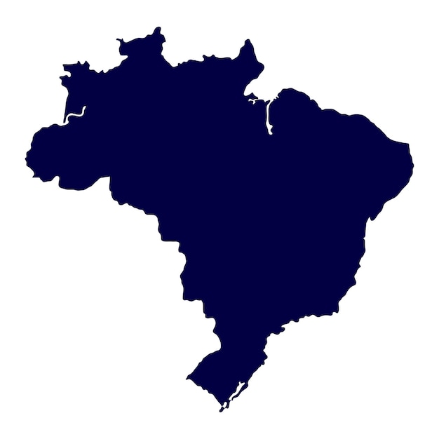 Brazil map on a white background