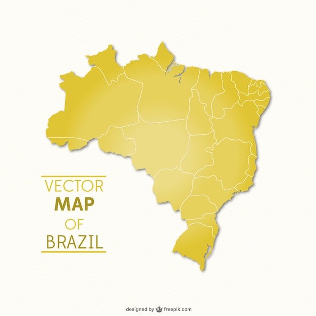 Vettore brasile mappa vettoriale