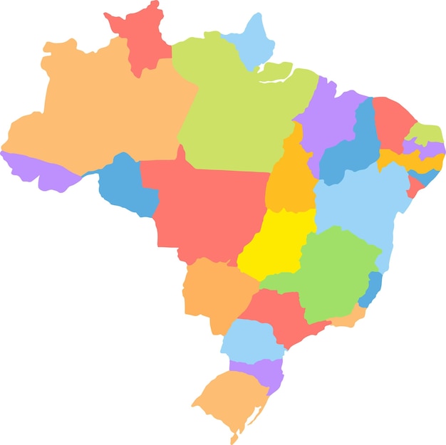 ベクトル ブラジルのベクトル地図