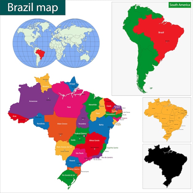 ブラジルの地図