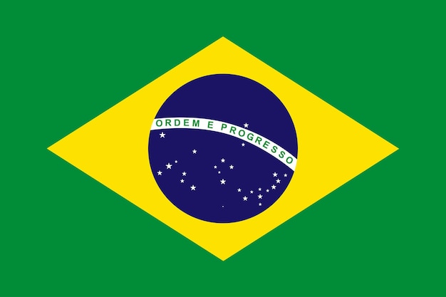 Brazil national flag Vector design