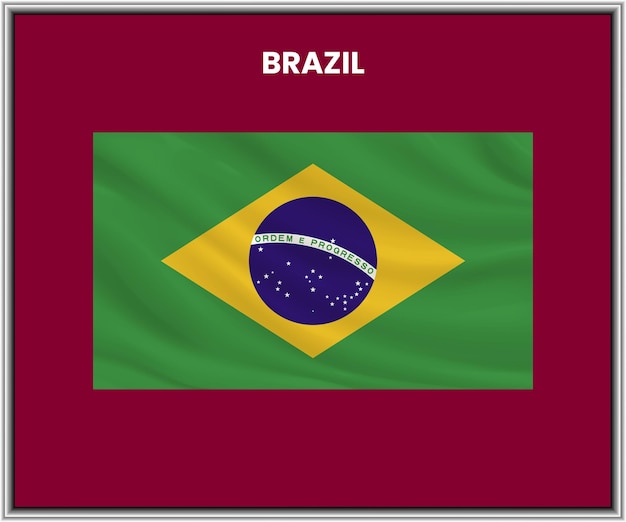 Vector brazil national flag