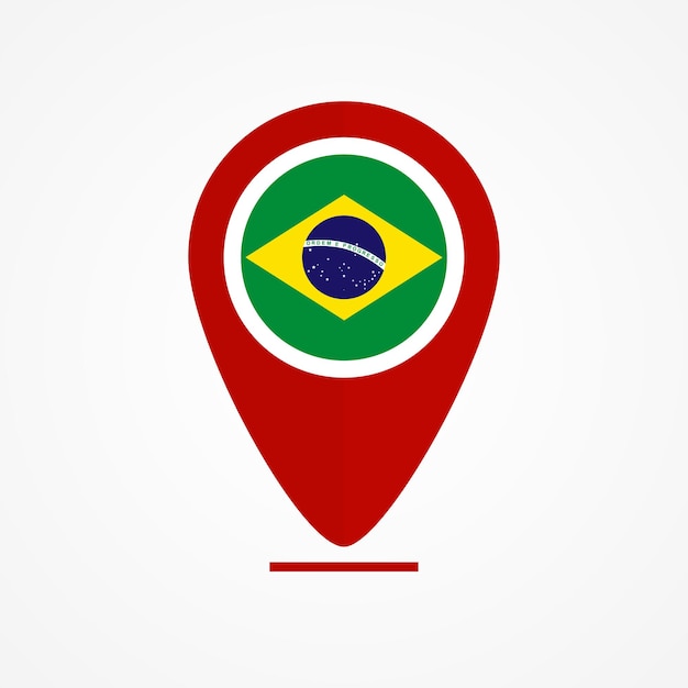 Brazil pointer map vector design