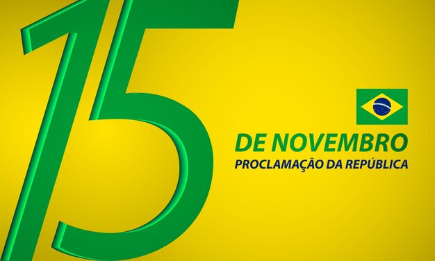 Brazil republic day background design