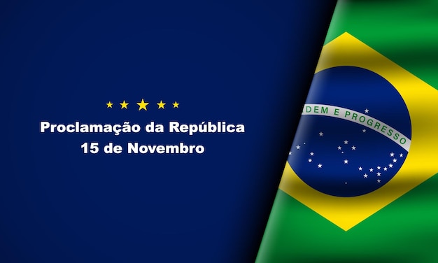 Vector brazil republic day background design