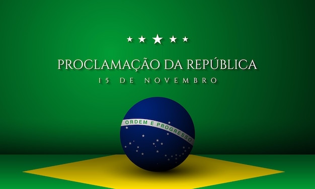 Vector brazil republic day background design