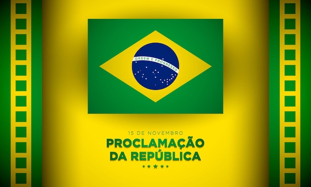ブラジル共和国記念日の背景ベクトル図