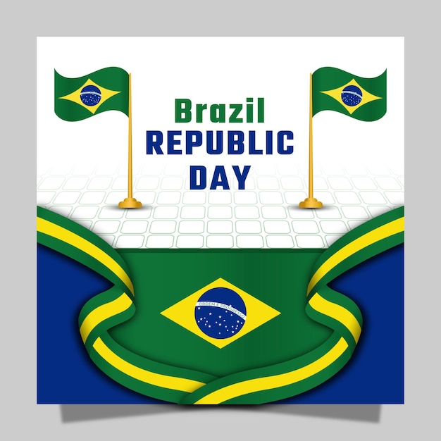 Brazil Republic Day Vector Illustrator Template