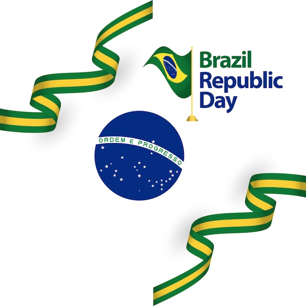 Brazil Republic Day Vector Template Design Illustration