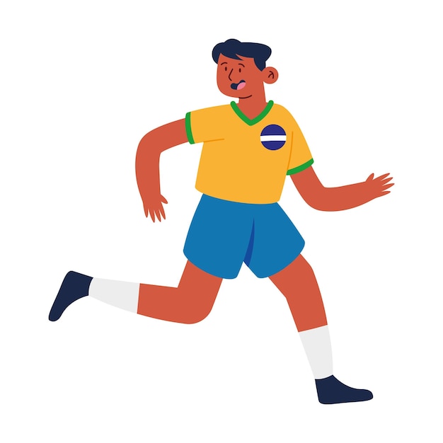 Vector brazil soccer player