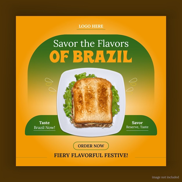 Brazil social media post brazil food design