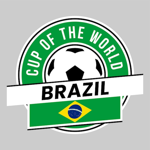 Brazil Team Badge for Football Tournament