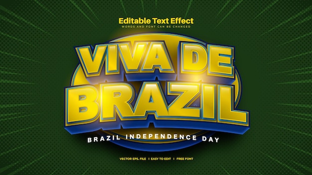 브라질 텍스트 효과 - 브라질 독립 기념일