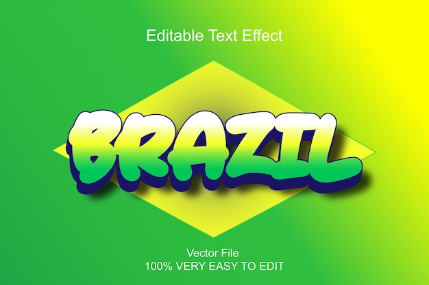 Vector brazil text effect