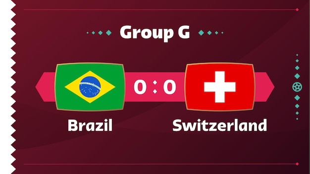 브라질 vs 스위스 축구 2022 G조 세계 축구 대회 챔피언십 경기 vs.