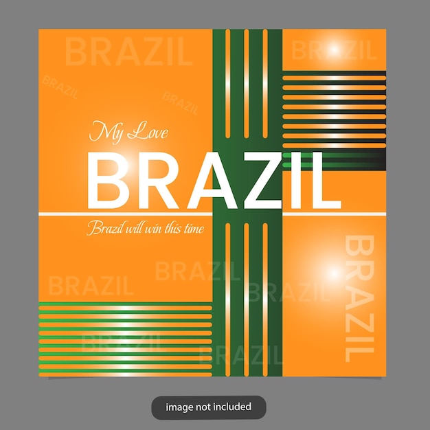 Vector brazil world cup social media post