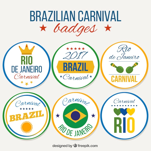 Braziliaans carnaval 2017 stickers set