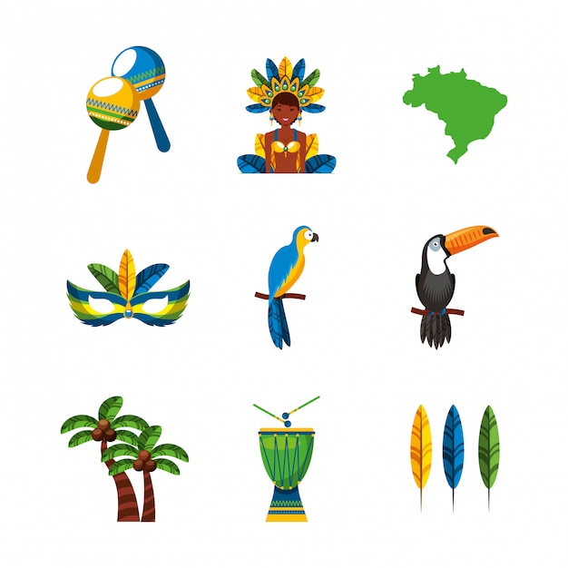 Vector braziliaans cultuurontwerp