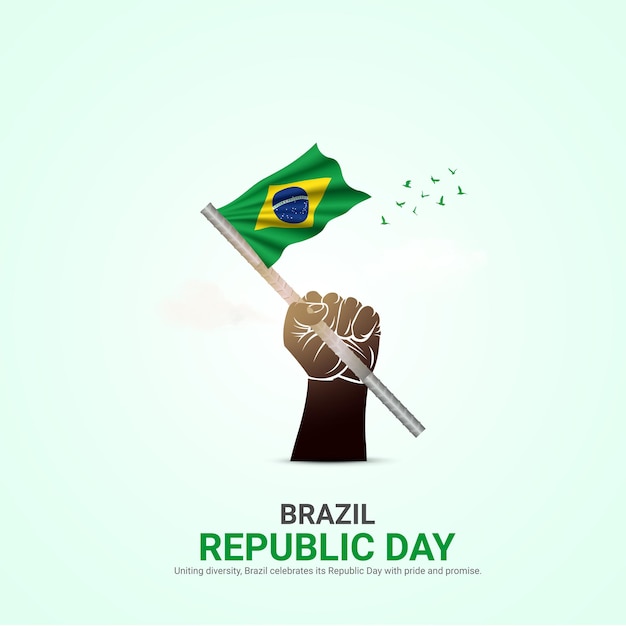 Braziliaanse Dag van de Republiek 15 november Vector 3D illustratie