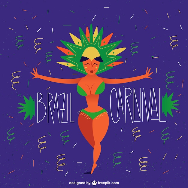 Braziliaanse danser in een retro-stijl