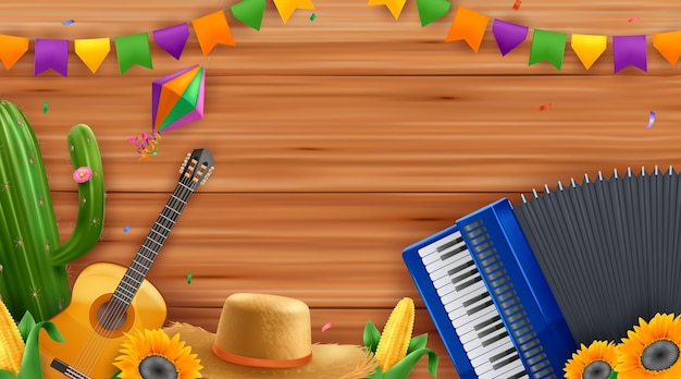 Braziliaanse festa junina viering achtergrond