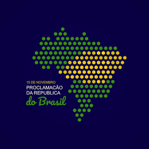 Braziliaanse republiek dag banner sjabloon voorraad vector