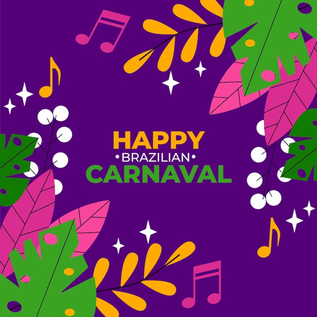 Brazilian carnival in flat design