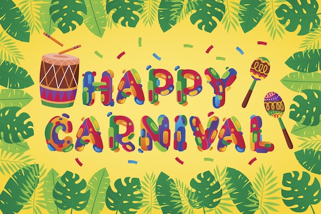 Carnevale brasiliano in design piatto